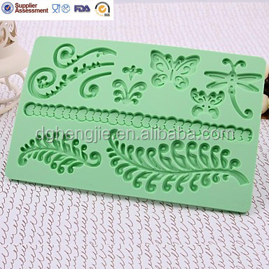 Fondant & Gum Paste Fabric Designs Silicone Mold Cake Decorating Rose And Bead