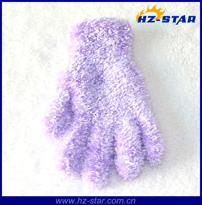 HZS-09200新しいデザイン冬紫アクリルグローブ用女性仕入れ・メーカー・工場