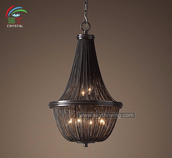 decorative black chain chandelier