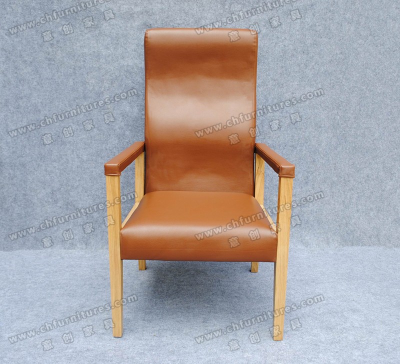 Usa Off White Vinyl Solid Wood Arm Nursing Home Chair With Flex High