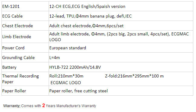 デジタルリードecg12/ekg10インチと画面の支持のロール紙やz- 5008紙および外部プリンタやバーコードリーダー仕入れ・メーカー・工場