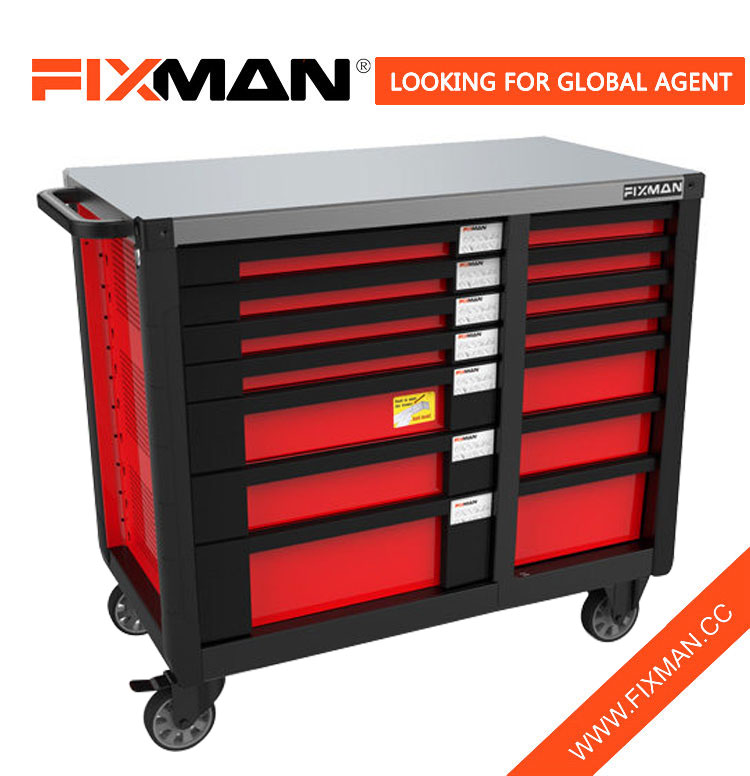 Fixman Home Rolling Tool Chest Mobile Workbench 14 Drawer