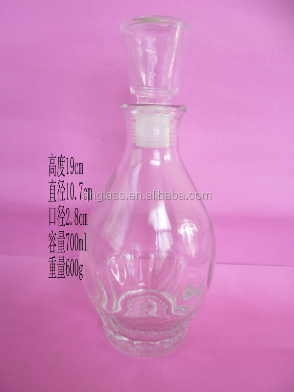 700ml Round Glass Red Wine bottle