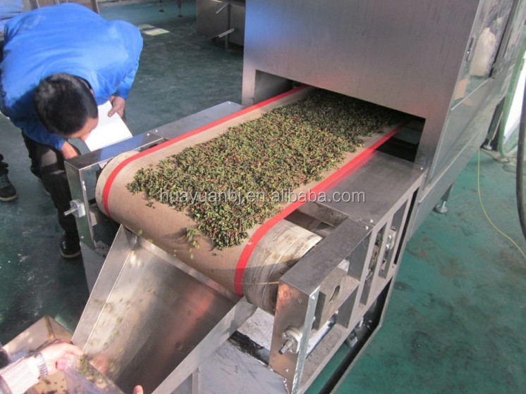 cinnamon drying-continous feeding microwave drying machine-tunnel type microwave drying sterilization machine-food dryer