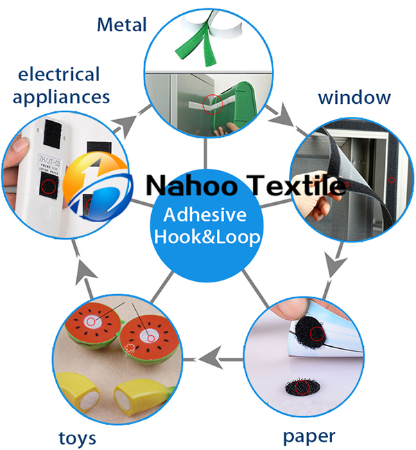 Household Fastener Glue Back Adhesive Hook And Loop Magic Strip,Sticky