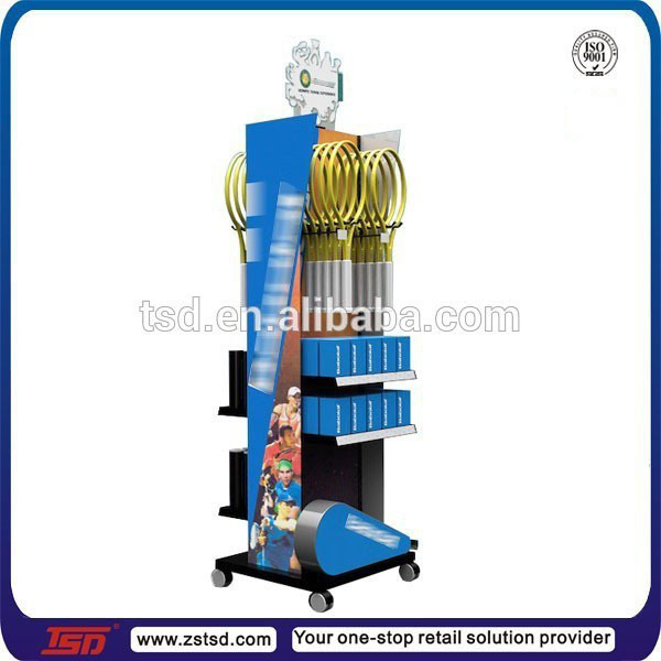 Tsdm607 Custom Retail Store Double Sided Tennis Racket Display/sports