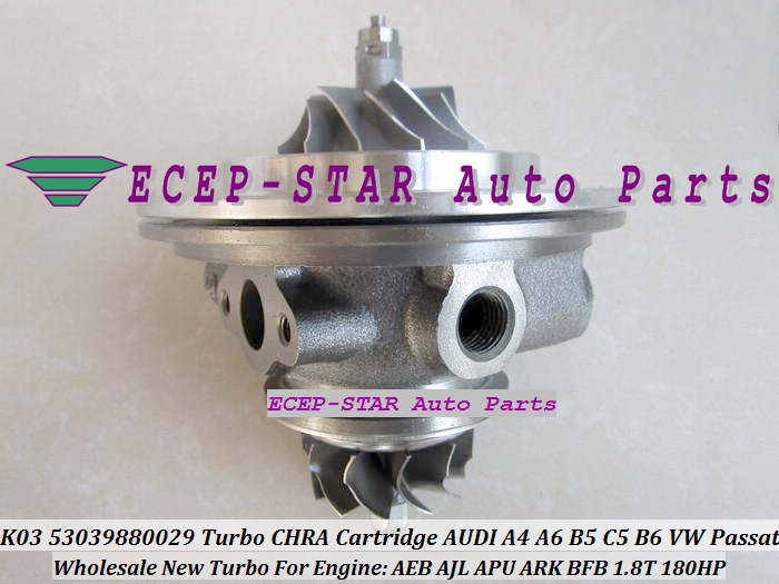 K03 53039880029 Turbo CHRA Cartridge Turbocharger Core For AUDI A4 A6 B5 C5 B6 VOLKSWAGE Passat 1.8T AEB AJL APU ARK BFB 180HP (4)