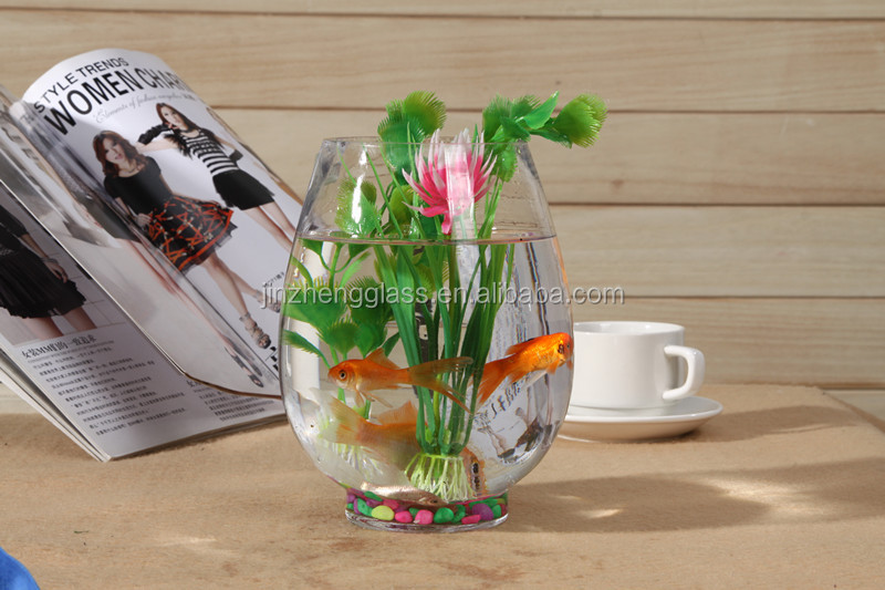 安い透明な丸いガラスの花瓶金魚鉢デスクトップ問屋・仕入れ・卸・卸売り
