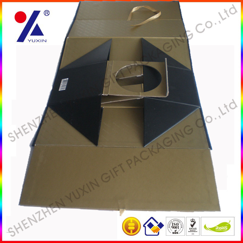 Luxurious paper red wine box /foldable box/Factory price/MOQ1000pcs/Free sample