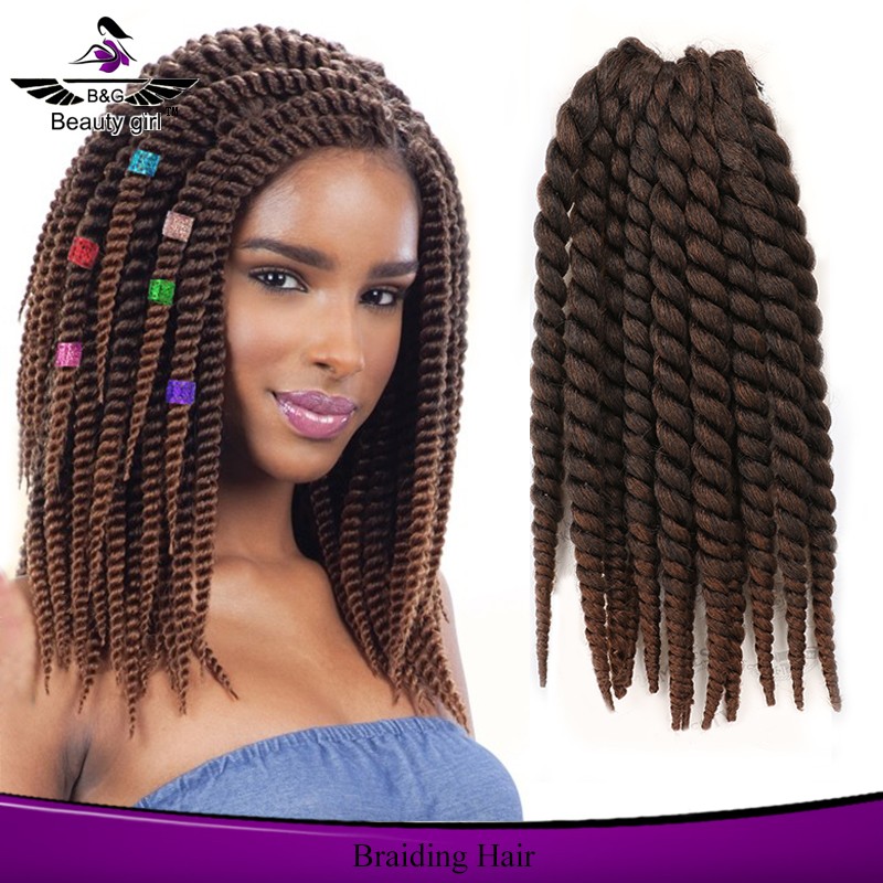 Wholesale Synthetic Hair Extensions Two Colored Synthetic Braiding
