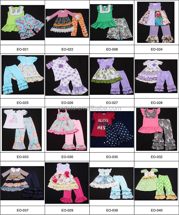 マッチング100%綿ニット子供服レインボーストライプアイシングパンツフラッタースリーブトップ子モデリング服セット仕入れ・メーカー・工場