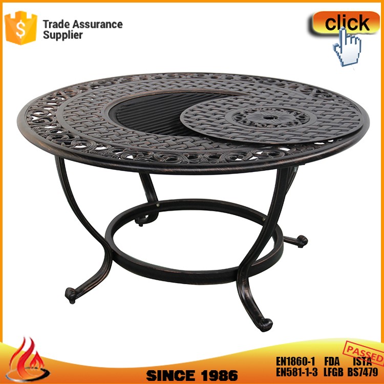 Garden Supplier Outdoor Cast Aluminum Top Wood Burning Fire Pit