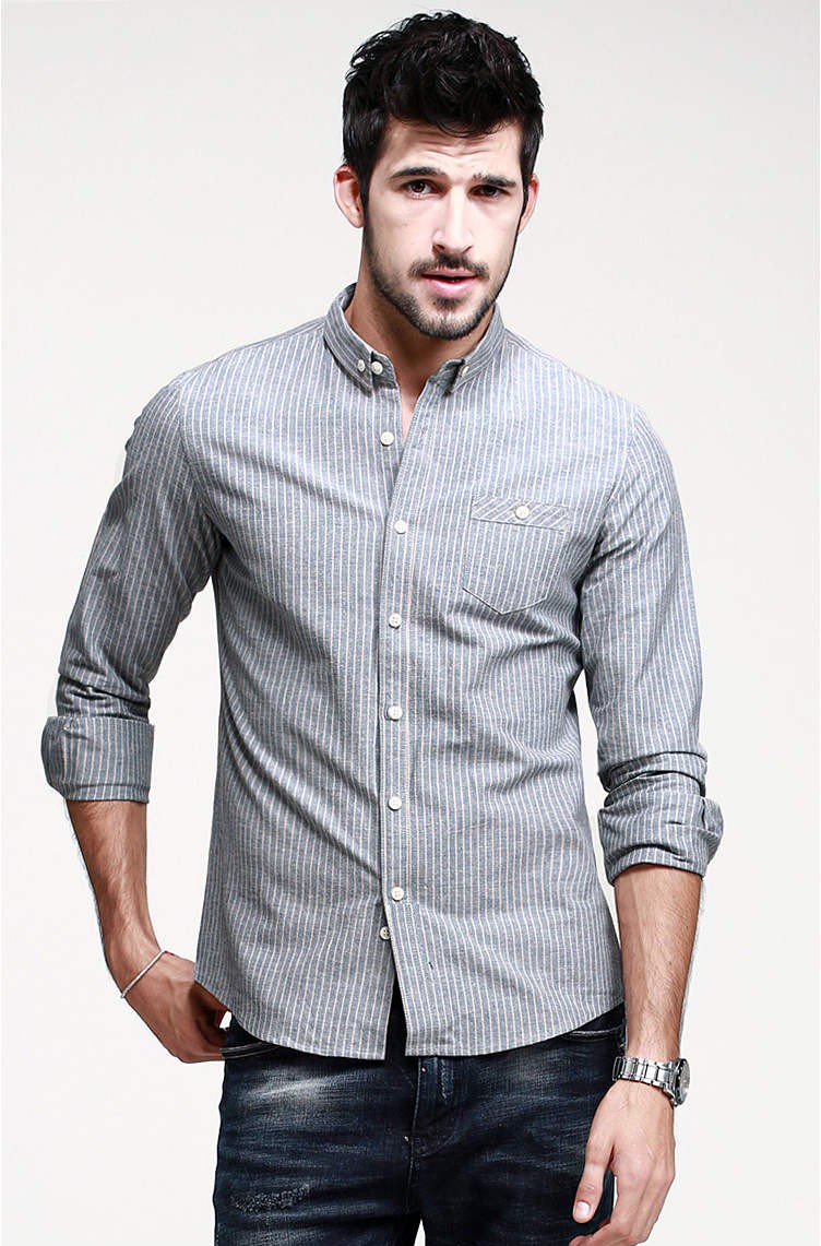oemスリムフィット男性オックスフォードコントラストマルチ色の縞色の男性のシャツ仕入れ・メーカー・工場