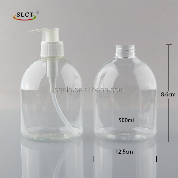 PE shampoo bottle with pump
