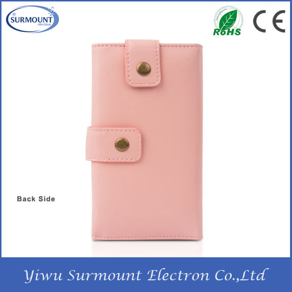 ピンクの本革の売れ筋ユニバーサル携帯電話の財布ケースiphone用66si8190にiphone5のクレジットカードのスロット仕入れ・メーカー・工場