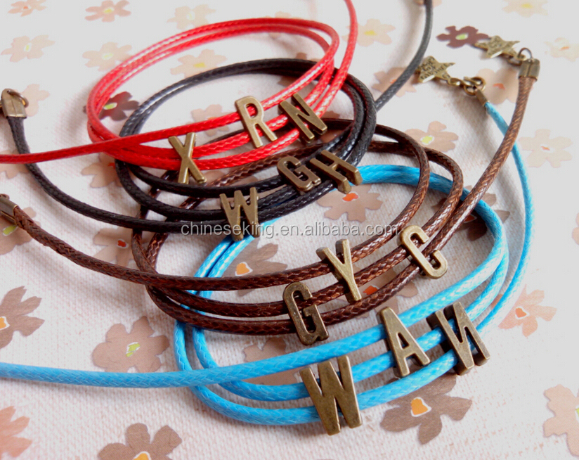 alphabet initial letter beads hand woven bracelet DIY letter beads woven bracelet custom letter bead braided bracelet handmade friendship bracelet from Miss Luv.jpg