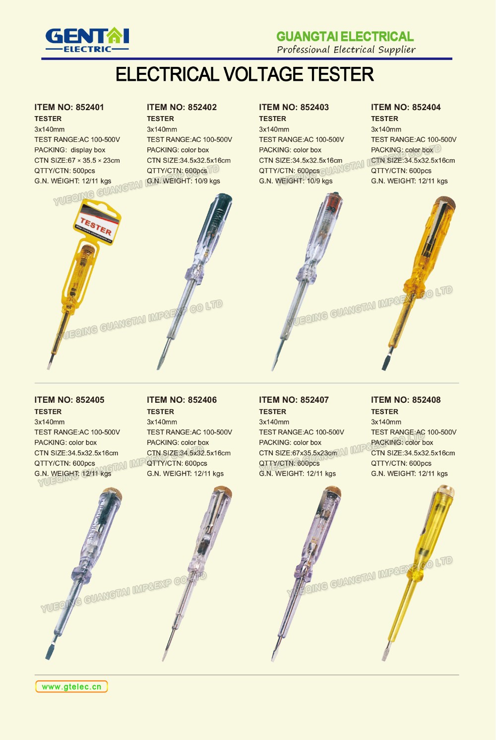 Good Quality Powered Screwdriver Voltage Tester Insulated Electrical