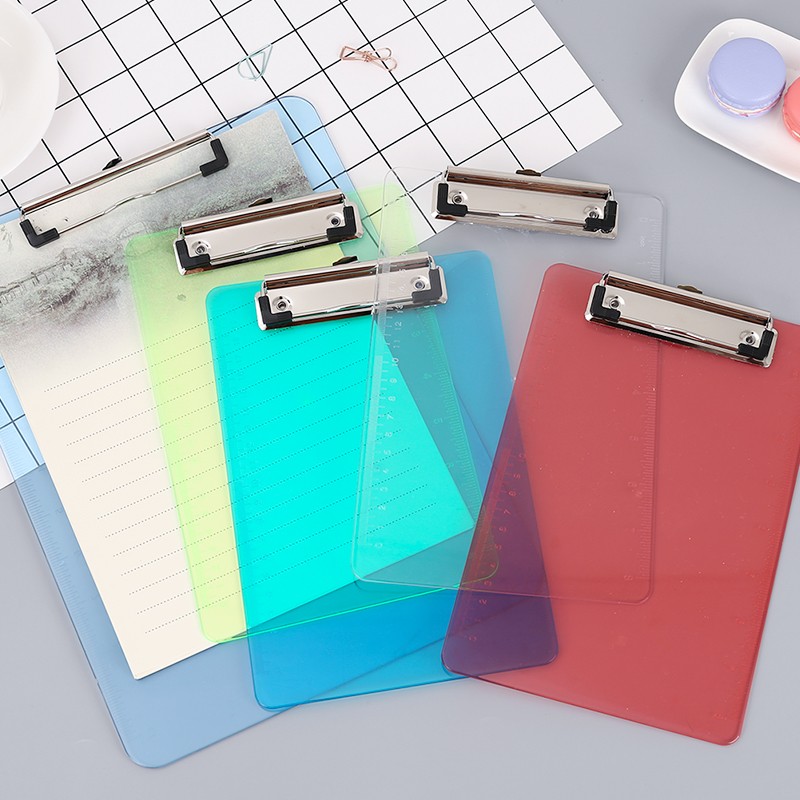 Pvc Plastic A3 Folding Clipboard Transparent A4 Clipboard With Metal