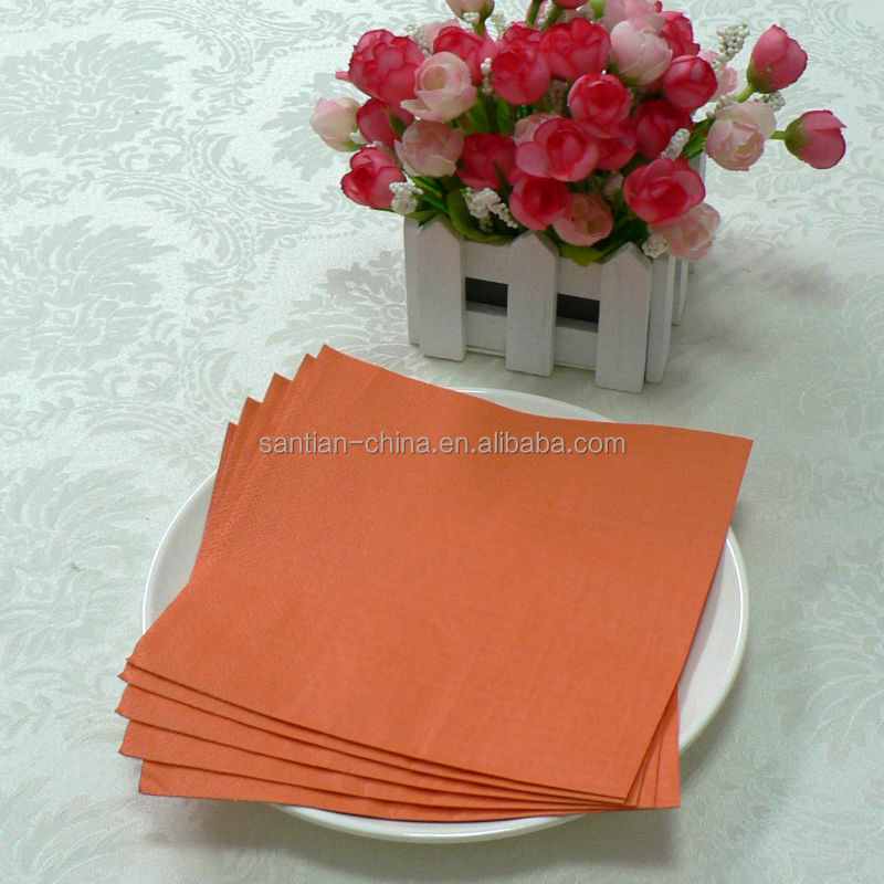 Salmon Color Paper Napkins Servietten Type Tissue Paper Serviettes