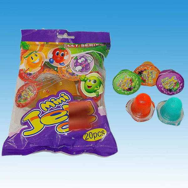 Fruit flavored assorted mini candied fruit jelly