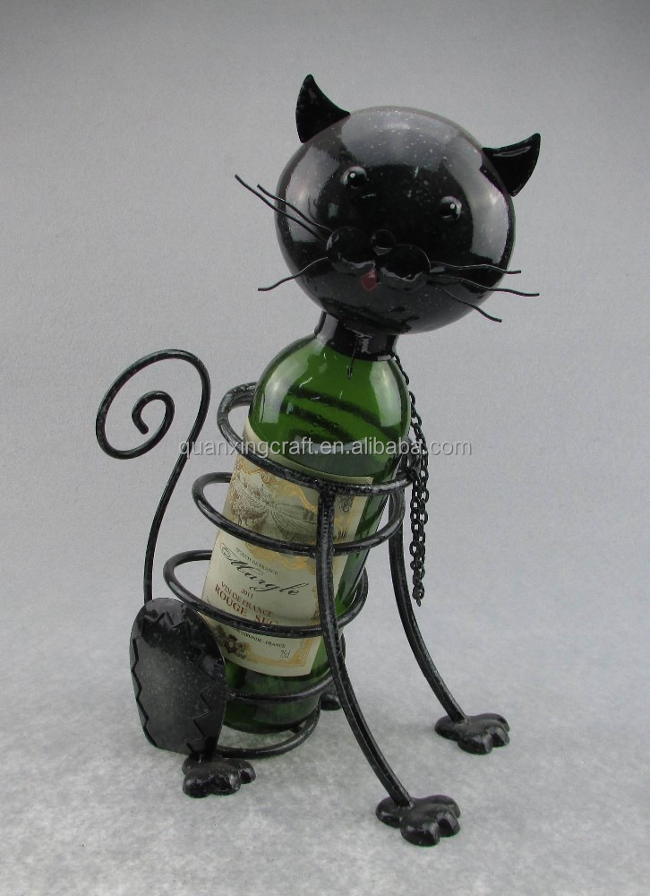 Metal Home Decoration Cat Wine Bottle Holder Buy Wine Holder,Wine