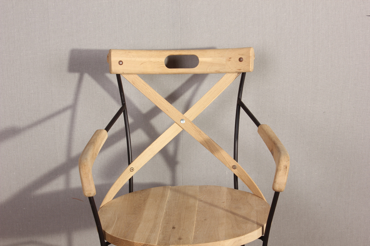 Hierro forjado sillas de comedor de madera con apoyabrazos sillas ...