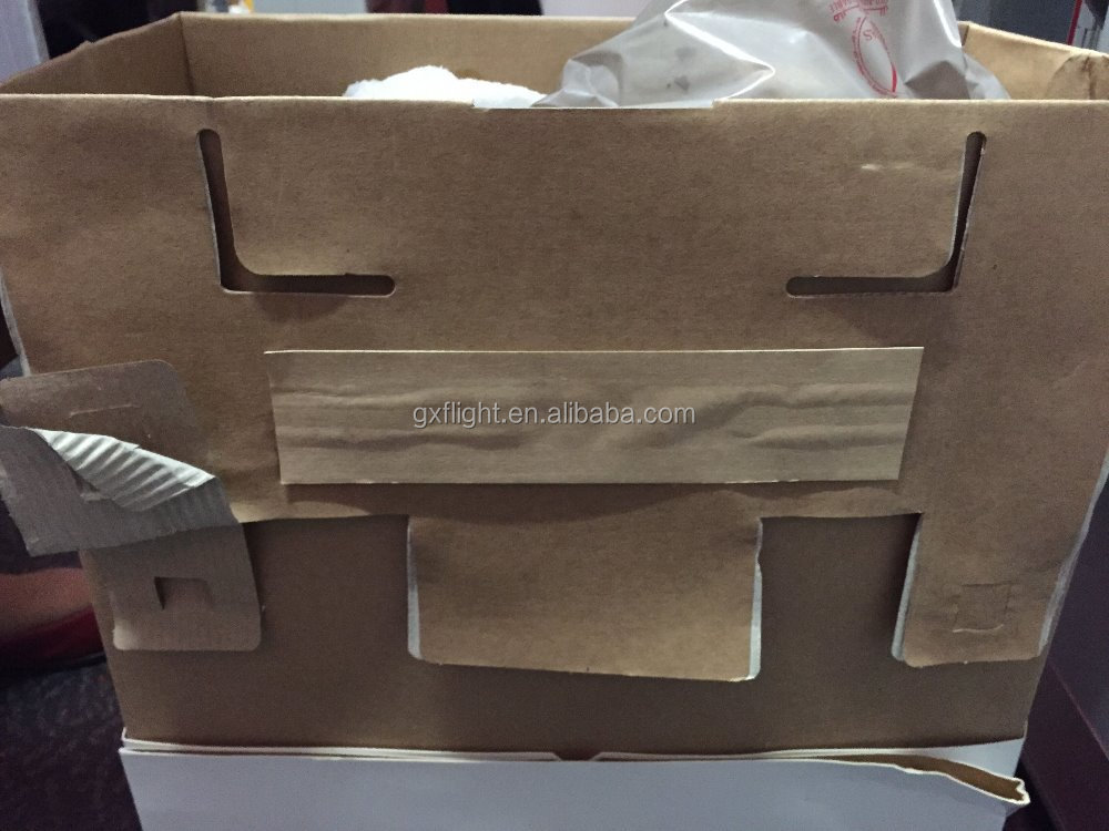 airline kraft paper trash compactor box with plastic bag