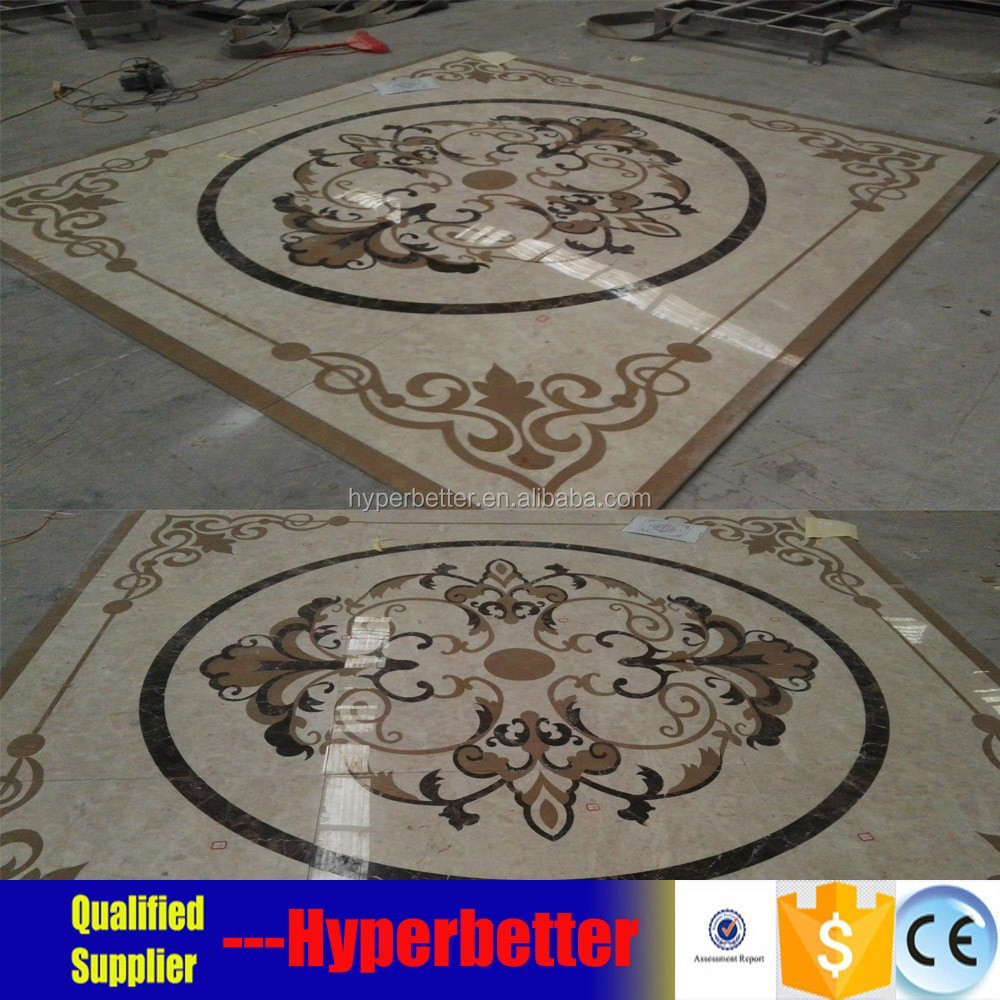 Cappuccino Beige marble medallion waterjet.jpg