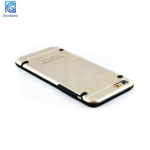組合せ色超薄型ソフトtpuクリアクリスタルゲル+pc用ハードケースカバーiphone6仕入れ・メーカー・工場