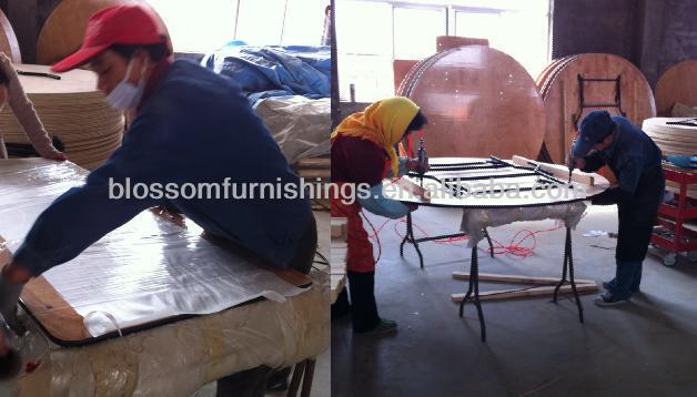 レストランの木製折りたたみの円形のダイニングテーブル仕入れ・メーカー・工場