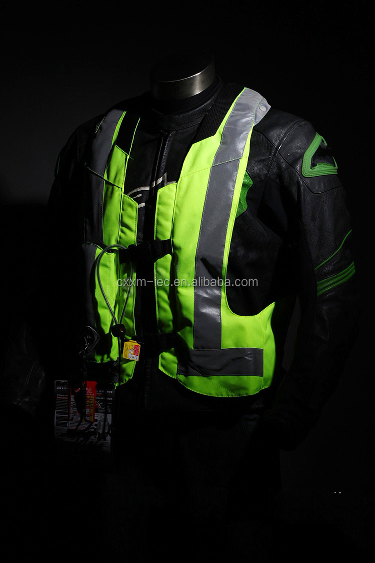 最新の最高品質の男性の卸売oemファクトリーアウトレットカスタム500dコーデュラ反射セキュアエアバッグ袖なしのジャケット仕入れ・メーカー・工場
