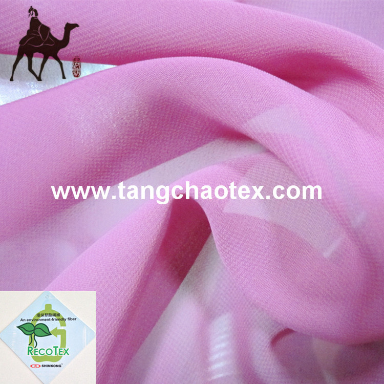 メーカー直接販売高品質な再生pet製生地シフォン市tangchao織物仕入れ・メーカー・工場