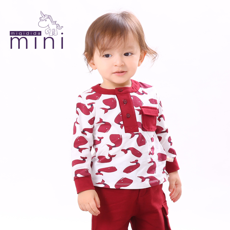 秋のスタイルの子供服メーカーmiqididaラウンド動物プリントの赤ちゃんの服の卸売価格仕入れ・メーカー・工場