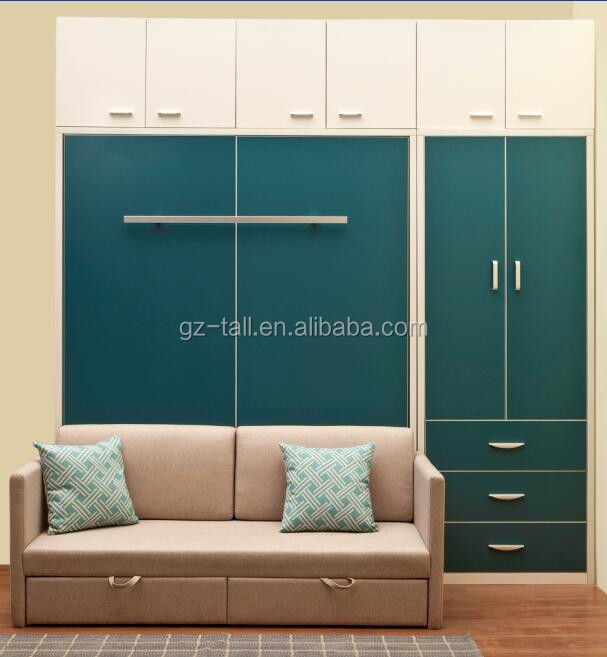 Vertical Open Fold up bed Murphy Bed with sofa Hidden Wall bed TA-K19