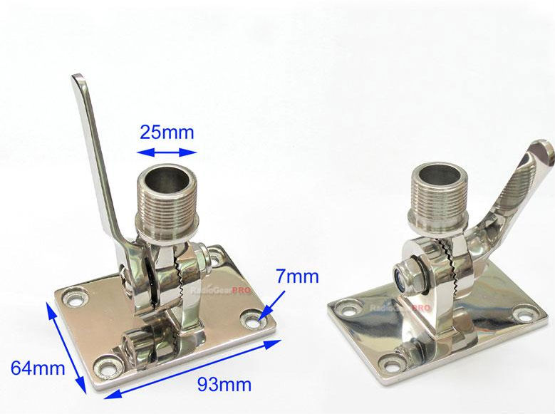 安いアンテナ、 アンテナハム、 卸売ステンレススチールアンテナボート海側デッキマリンラジオマウントラチェットステンレス仕入れ・メーカー・工場