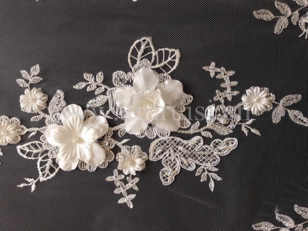 3d手作りの花刺繍ビーズのレースのドレス用仕入れ・メーカー・工場