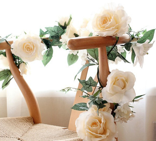 結婚式の装飾の人工的なバラのシミュレーションの藤の花のつる仕入れ・メーカー・工場