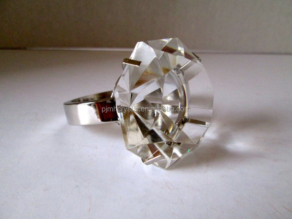 エレガントな水晶のナプキンリングダイヤモンドmh-c041結婚祝いのための仕入れ・メーカー・工場