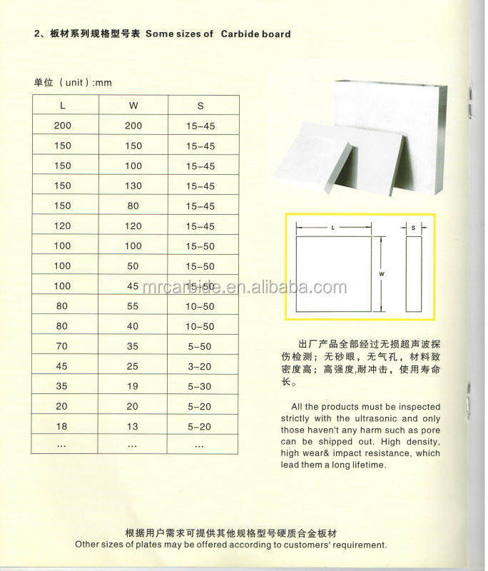 低価格タングステンカーバイド処理ステップが死ぬために使用されるプレート問屋・仕入れ・卸・卸売り