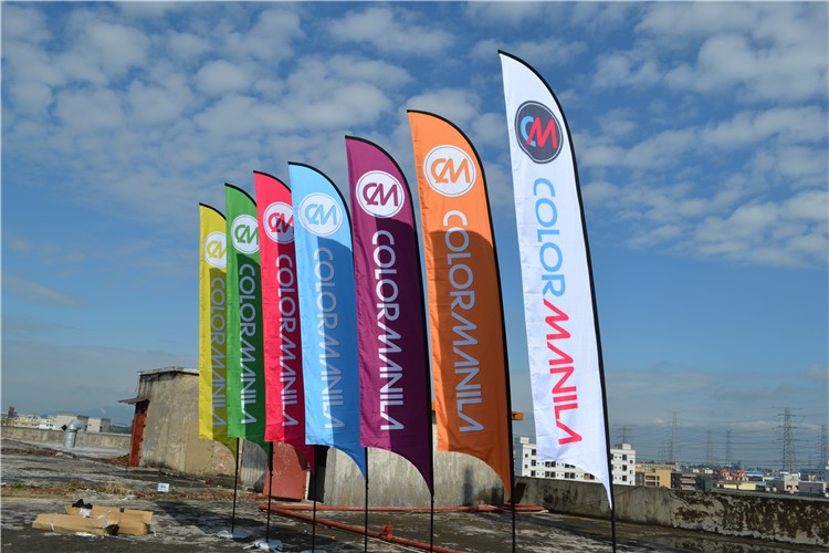 Windless Full Curve Top Advertising Banner Feather Swooper Flutter Flag