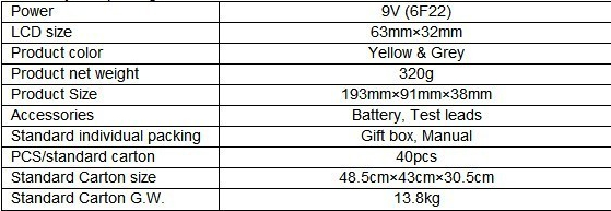 デジタルマルチメータを測定することができdt9205acおよびdc電流の電圧検出抵抗キャパシタンスメートル問屋・仕入れ・卸・卸売り
