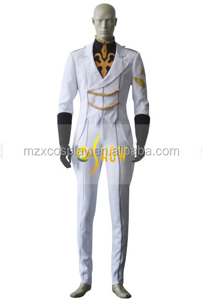 卸売コードギアスルチアーノブラッドリーコスプレ衣装男性のハロウィーンパーティの摩耗スーツ黄色岬問屋・仕入れ・卸・卸売り