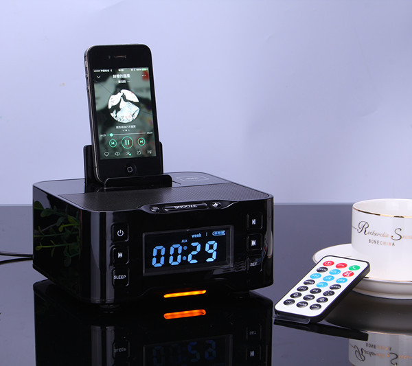 ホテルスピーカードッキングステーションのbluetoothfmラジオ目覚まし時計仕入れ・メーカー・工場