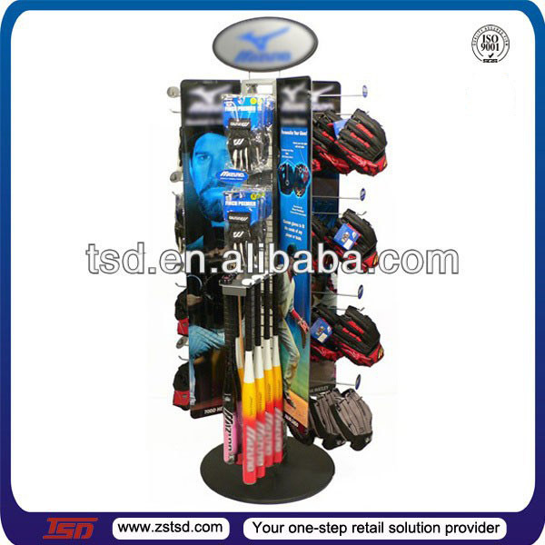 Custom Retail 4side Rotating Gloves Display Stand/hanging Product Rack