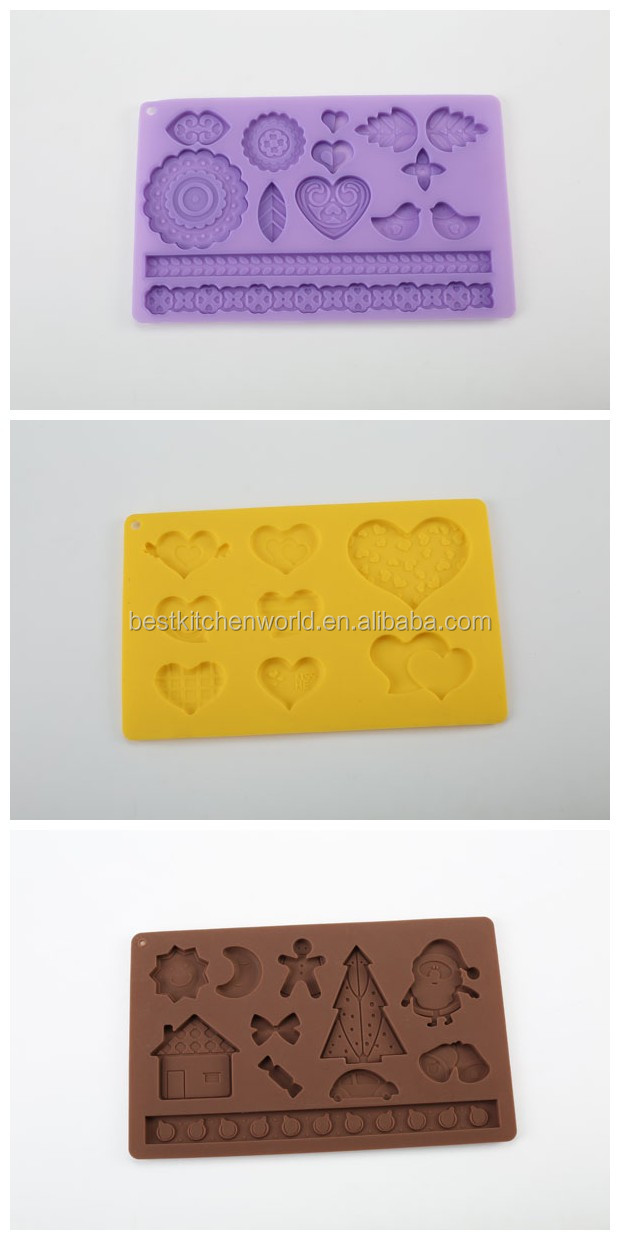New Design Shape Fondant Cake Decoration Fondant Embossing Molds