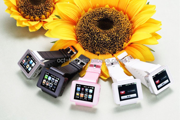 カラフルなミニ腕時計の携帯電話、 新しい腕時計の電話2014年ブルートゥース問屋・仕入れ・卸・卸売り