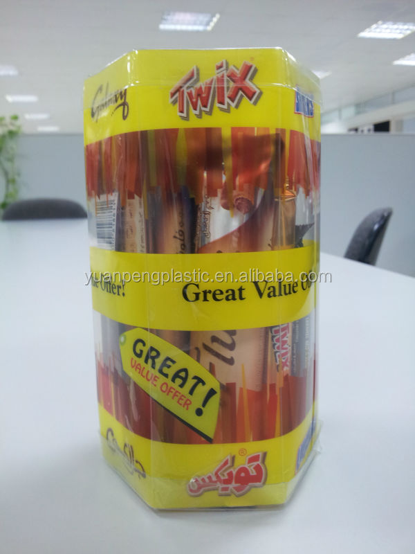 custom hexagon packaging box for chocolate bar,clear hexagon chocolate packaging box with blister lid wholesale