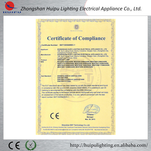 EMC Pendant Light certification.jpg