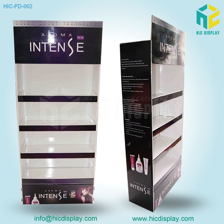 Cardboard Hair Extension Display Stand,Floor Display For Hair Extension