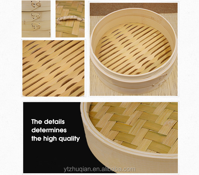 1 tier 4 inch mini dim sum bamboo steamer basket